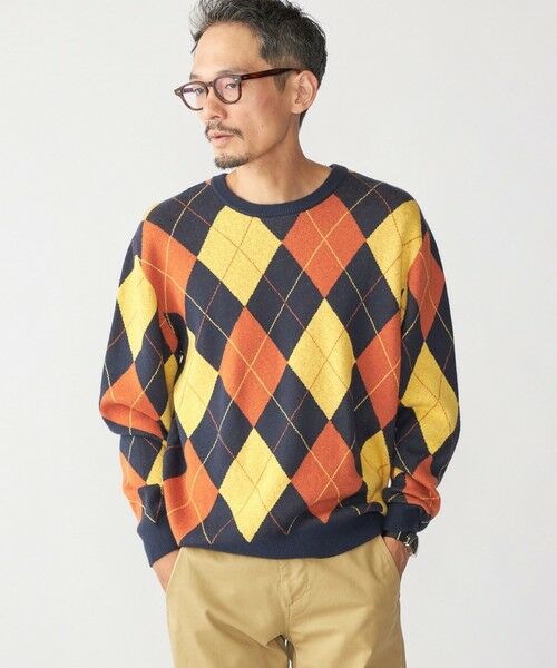 SHIPS / シップス ニット・セーター | SHIPS: 12ゲージ アーガイル クルーネック ニット | 詳細20