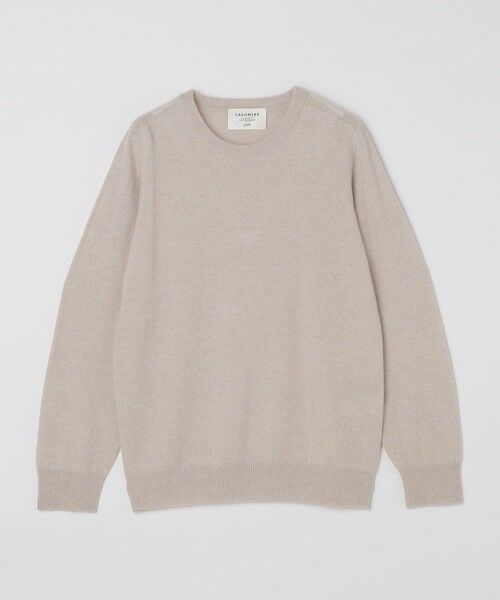 SHIPS / シップス ニット・セーター | SHIPS: 〈手洗い可能〉12ゲージ ホールガーメント カシミヤ クルーネック(ライトグレー)