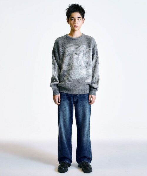 SHIPS / シップス ニット・セーター | City Ambient Products:〈手洗い可能〉シャギー マーブル クルーネック ニット | 詳細1