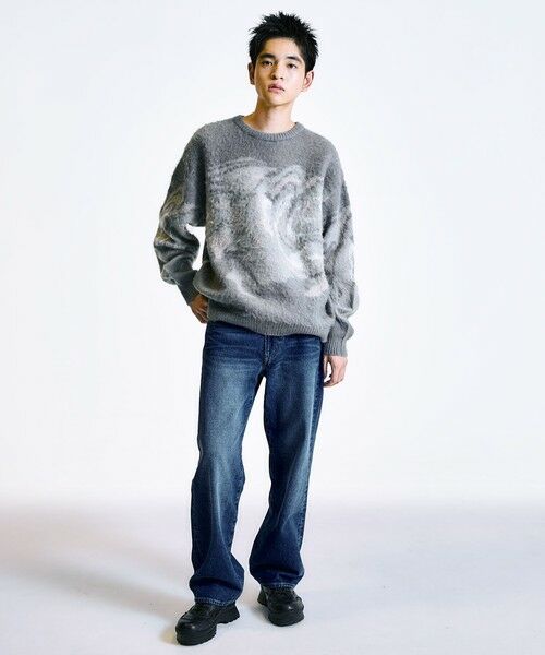 SHIPS / シップス ニット・セーター | City Ambient Products:〈手洗い可能〉シャギー マーブル クルーネック ニット | 詳細10