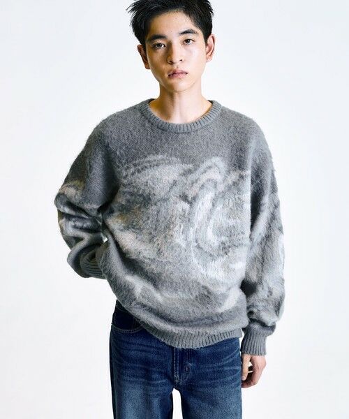 SHIPS / シップス ニット・セーター | City Ambient Products:〈手洗い可能〉シャギー マーブル クルーネック ニット | 詳細11