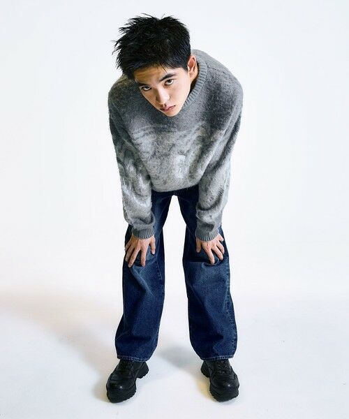 SHIPS / シップス ニット・セーター | City Ambient Products:〈手洗い可能〉シャギー マーブル クルーネック ニット | 詳細12