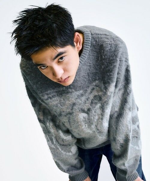 SHIPS / シップス ニット・セーター | City Ambient Products:〈手洗い可能〉シャギー マーブル クルーネック ニット | 詳細13