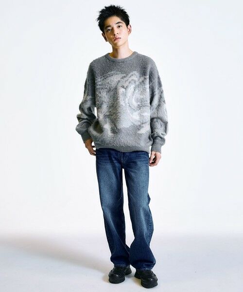 SHIPS / シップス ニット・セーター | City Ambient Products:〈手洗い可能〉シャギー マーブル クルーネック ニット | 詳細9