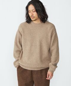 SHIPS / シップス ニット・セーター | SHIPS:〈手洗い可能〉7ゲージ ブラッシュド コットン クルーネック プルオーバー ニット