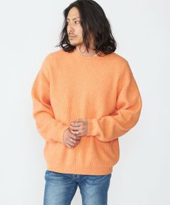 SHIPS / シップス ニット・セーター | SHIPS:〈手洗い可能〉7ゲージ ブラッシュド コットン クルーネック プルオーバー ニット