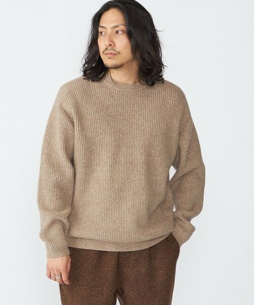 SHIPS / シップス ニット・セーター | SHIPS:〈手洗い可能〉7ゲージ ブラッシュド コットン クルーネック プルオーバー ニット | 詳細14