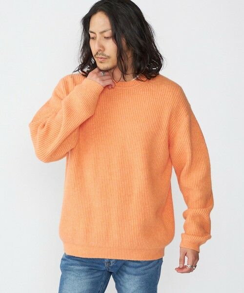 SHIPS / シップス ニット・セーター | SHIPS:〈手洗い可能〉7ゲージ ブラッシュド コットン クルーネック プルオーバー ニット | 詳細22