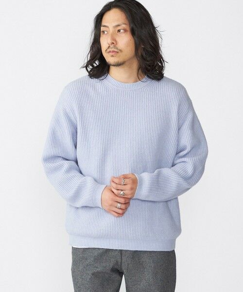 SHIPS / シップス ニット・セーター | SHIPS:〈手洗い可能〉7ゲージ ブラッシュド コットン クルーネック プルオーバー ニット | 詳細26