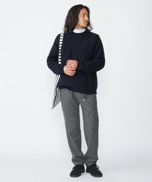 SHIPS / シップス ニット・セーター | SHIPS:〈手洗い可能〉7ゲージ ブラッシュド コットン クルーネック プルオーバー ニット | 詳細30