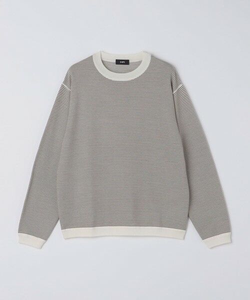 SHIPS / シップス ニット・セーター | SHIPS:〈洗濯機可能〉14ゲージ マイクロボーダー ウール スウェット ニット | 詳細9