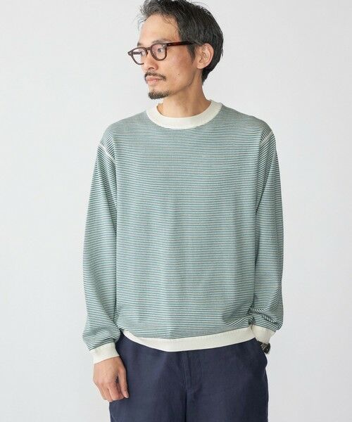 SHIPS / シップス ニット・セーター | SHIPS:〈洗濯機可能〉14ゲージ マイクロボーダー ウール スウェット ニット | 詳細16