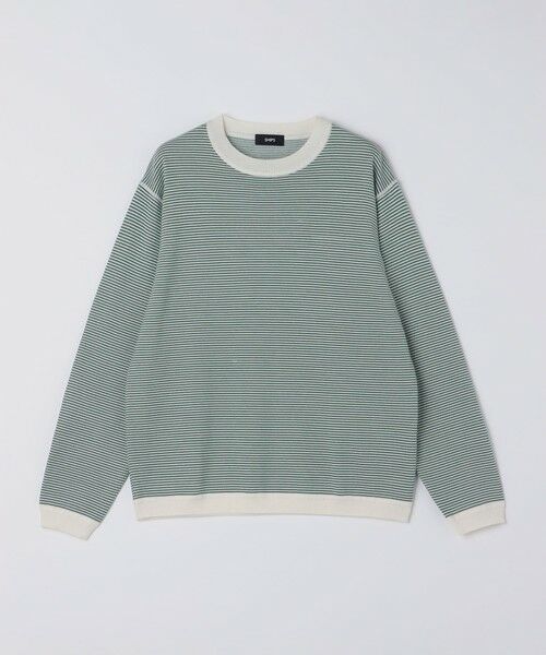 SHIPS / シップス ニット・セーター | SHIPS:〈洗濯機可能〉14ゲージ マイクロボーダー ウール スウェット ニット | 詳細17