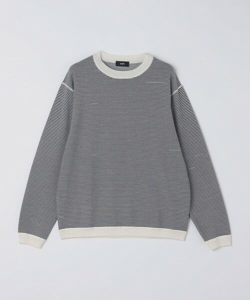 SHIPS / シップス ニット・セーター | SHIPS:〈洗濯機可能〉14ゲージ マイクロボーダー ウール スウェット ニット | 詳細21