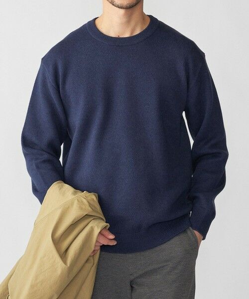SHIPS / シップス ニット・セーター | SHIPS:〈洗濯機可能〉 コットン カシミヤ ソリッド クルーネック ニット（コバルトブルー）
