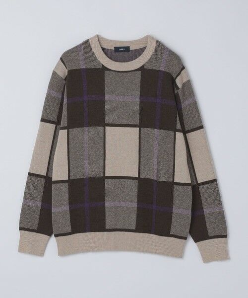 SHIPS / シップス ニット・セーター | SHIPS:〈洗濯機可能〉 コットン カシミヤ チェック クルーネック ニット | 詳細13