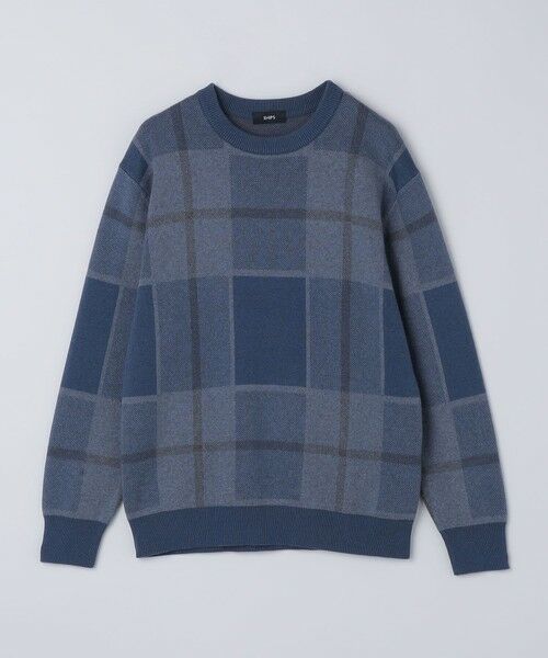 SHIPS / シップス ニット・セーター | SHIPS:〈洗濯機可能〉 コットン カシミヤ チェック クルーネック ニット | 詳細25