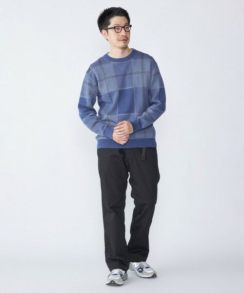 SHIPS / シップス ニット・セーター | SHIPS:〈洗濯機可能〉 コットン カシミヤ チェック クルーネック ニット | 詳細23