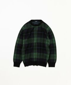 SHIPS / シップス ニット・セーター | SHIPS: 50th ANNIV コットン カシミヤ クルーネック SHIPSタータン ニット