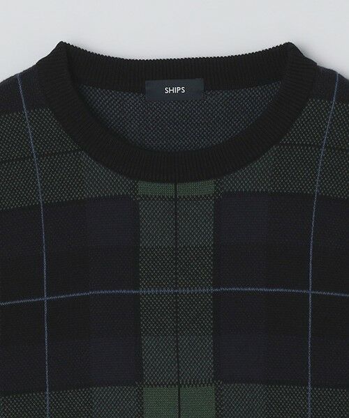 SHIPS / シップス ニット・セーター | SHIPS: 50th ANNIV コットン カシミヤ クルーネック SHIPSタータン ニット | 詳細12