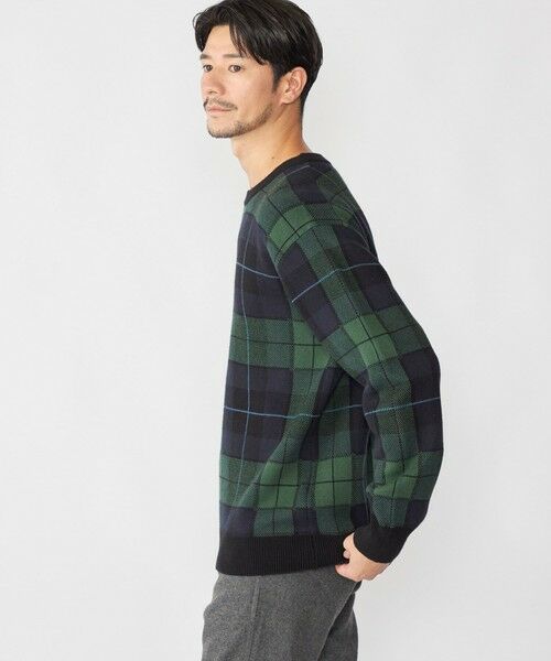 SHIPS / シップス ニット・セーター | SHIPS: 50th ANNIV コットン カシミヤ クルーネック SHIPSタータン ニット | 詳細7