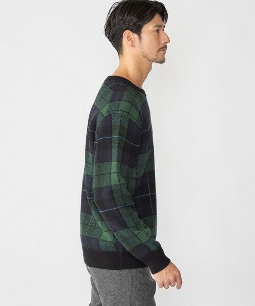 SHIPS / シップス ニット・セーター | SHIPS: 50th ANNIV コットン カシミヤ クルーネック SHIPSタータン ニット | 詳細9