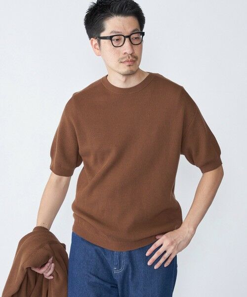 SHIPS / シップス ニット・セーター | SHIPS: 奥山メリヤス ニット Tシャツ(キャメル)
