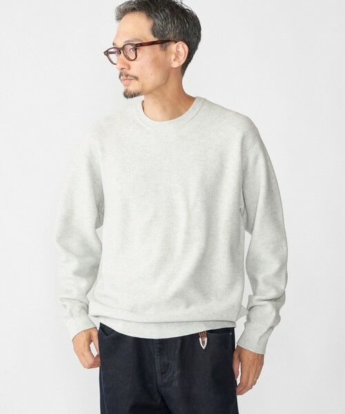 SHIPS / シップス ニット・セーター | SHIPS:〈手洗い可能〉TEXBRID(R) コットン ウール ピケ クルーネック ニット | 詳細2