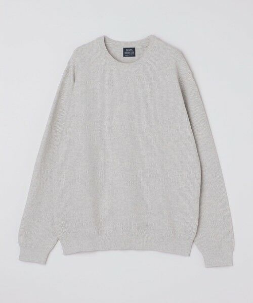 SHIPS / シップス ニット・セーター | SHIPS:〈手洗い可能〉TEXBRID(R) コットン ウール ピケ クルーネック ニット | 詳細3