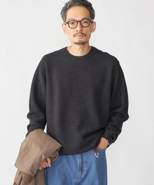 SHIPS / シップス ニット・セーター | SHIPS:〈手洗い可能〉TEXBRID(R) コットン ウール ピケ クルーネック ニット | 詳細9