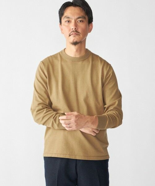 SHIPS / シップス ニット・セーター | SHIPS:〈洗濯機可能〉コットン ウール TEXBRID(R) クルーネック プルオーバー ニット(カーキ)