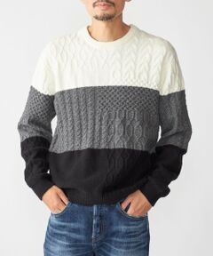 SHIPS / シップス ニット・セーター | SHIPS: 〈手洗い可能〉コットン ウール アラン プルオーバー ニット