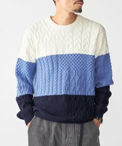 SHIPS / シップス ニット・セーター | SHIPS: 〈手洗い可能〉コットン ウール アラン プルオーバー ニット