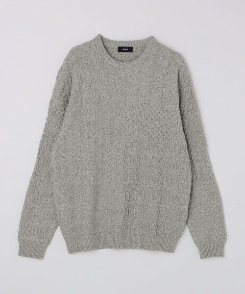 SHIPS / シップス ニット・セーター | SHIPS: 〈手洗い可能〉コットン ウール アラン プルオーバー ニット | 詳細3