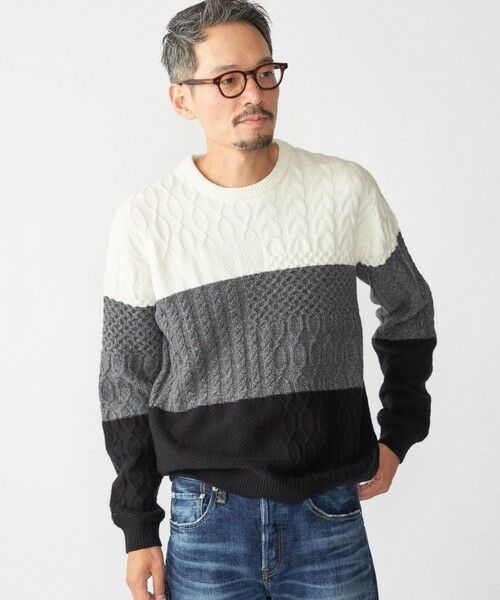 SHIPS / シップス ニット・セーター | SHIPS: 〈手洗い可能〉コットン ウール アラン プルオーバー ニット | 詳細6