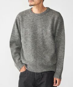 SHIPS / シップス ニット・セーター | 【WEB限定】SHIPS:〈手洗い可能〉カラー ネップ ワッフル クルーネック ニット