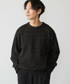 SHIPS / シップス ニット・セーター | 【WEB限定】SHIPS:〈手洗い可能〉カラー ネップ ワッフル クルーネック ニット