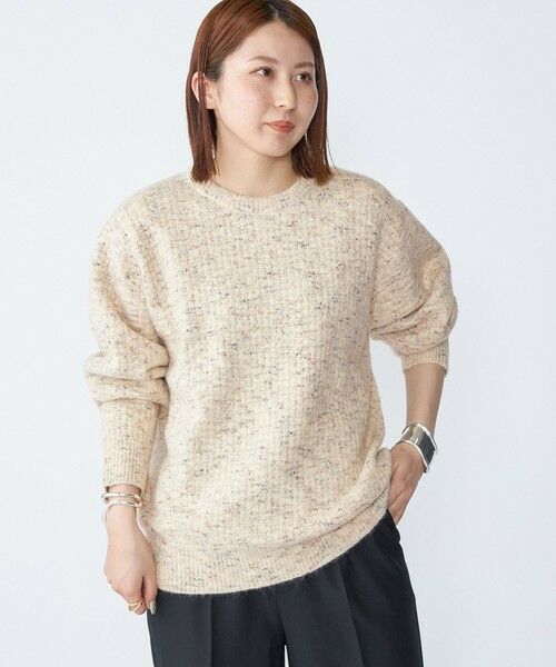 SHIPS / シップス ニット・セーター | 【WEB限定】SHIPS:〈手洗い可能〉カラー ネップ ワッフル クルーネック ニット | 詳細12