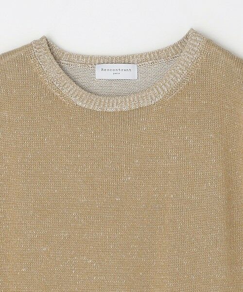 SHIPS / シップス ニット・セーター | 【SHIPS別注】Rencontrant: リネン クルーネック ニットTシャツ | 詳細3