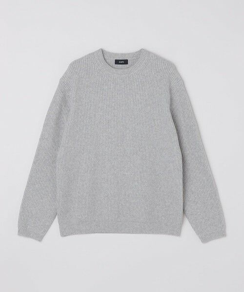 SHIPS / シップス ニット・セーター | SHIPS: 〈手洗い可能〉7ゲージ ブラッシュド クルーネック プルオーバー(ライトグレー)