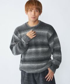SHIPS / シップス ニット・セーター | City Ambient Products: 〈手洗い可能〉グラデーション オンブレ ボーダー クルーネック ニット