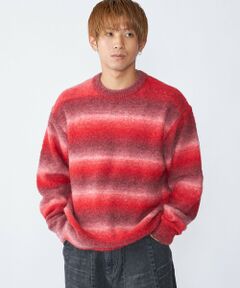 SHIPS / シップス ニット・セーター | City Ambient Products: 〈手洗い可能〉グラデーション オンブレ ボーダー クルーネック ニット