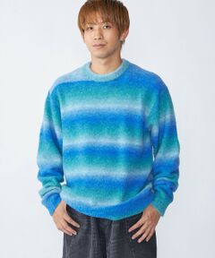 SHIPS / シップス ニット・セーター | City Ambient Products: 〈手洗い可能〉グラデーション オンブレ ボーダー クルーネック ニット