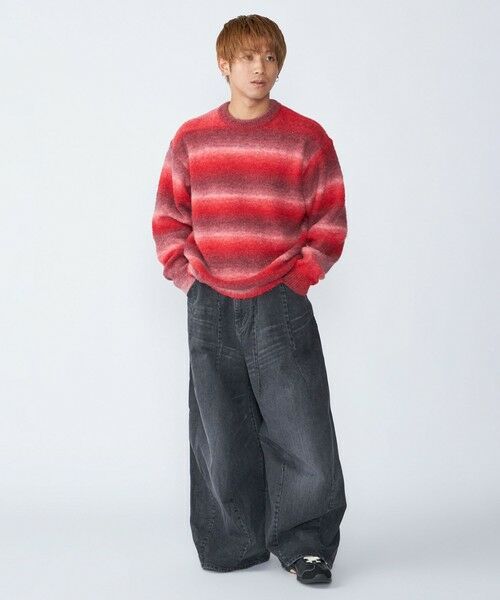 SHIPS / シップス ニット・セーター | City Ambient Products: 〈手洗い可能〉グラデーション オンブレ ボーダー クルーネック ニット | 詳細3