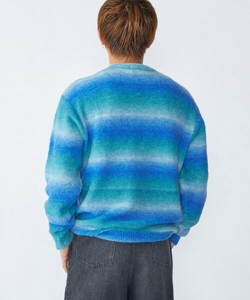 SHIPS / シップス ニット・セーター | City Ambient Products: 〈手洗い可能〉グラデーション オンブレ ボーダー クルーネック ニット | 詳細7