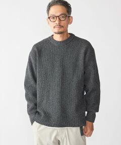 SHIPS / シップス ニット・セーター | 【WEB限定】SHIPS: ビッグシルエット クルーネック レイヤード ニット（ニット+ロンT）