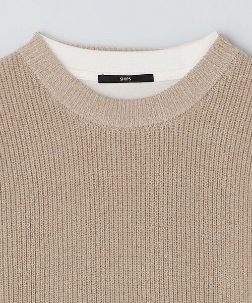 SHIPS / シップス ニット・セーター | 【WEB限定】SHIPS: ビッグシルエット クルーネック レイヤード ニット（ニット+ロンT） | 詳細18