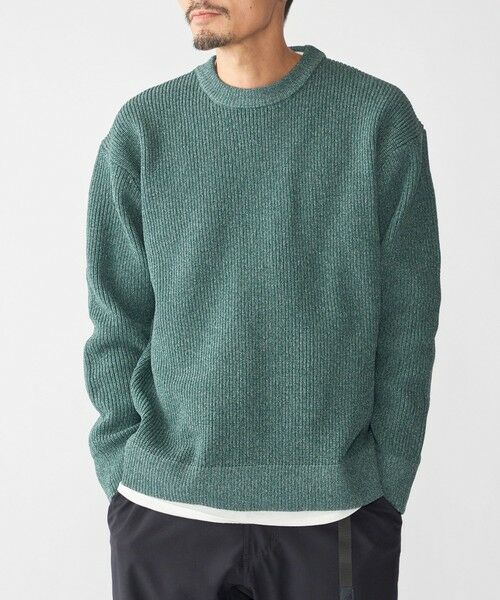 SHIPS / シップス ニット・セーター | 【WEB限定】SHIPS: ビッグシルエット クルーネック レイヤード ニット（ニット+ロンT） | 詳細30