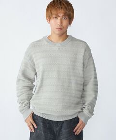 SHIPS / シップス ニット・セーター | City Ambient Products: 〈手洗い可能〉7ゲージ ランダム ボーダー クルーネック ニット