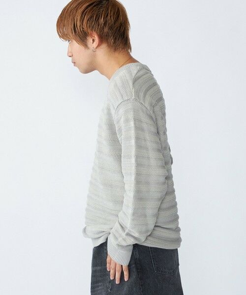 SHIPS / シップス ニット・セーター | City Ambient Products: 〈手洗い可能〉7ゲージ ランダム ボーダー クルーネック ニット | 詳細2